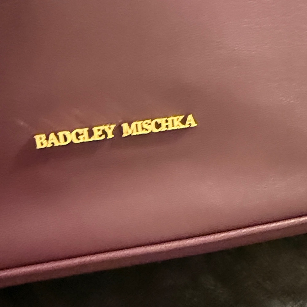 Badgley Mischka Purple Satchel - Picture 4 of 4